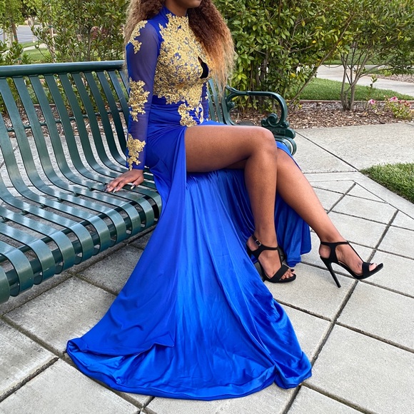 Dresses | Blue And Gold African Inspired Prom Dress | Poshmark Dresses | Blue And Gold African Inspired Prom Dress | Poshmark